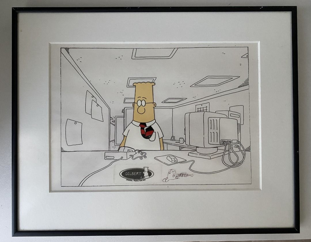 Dilbert Art Cell with Frame on Carousell