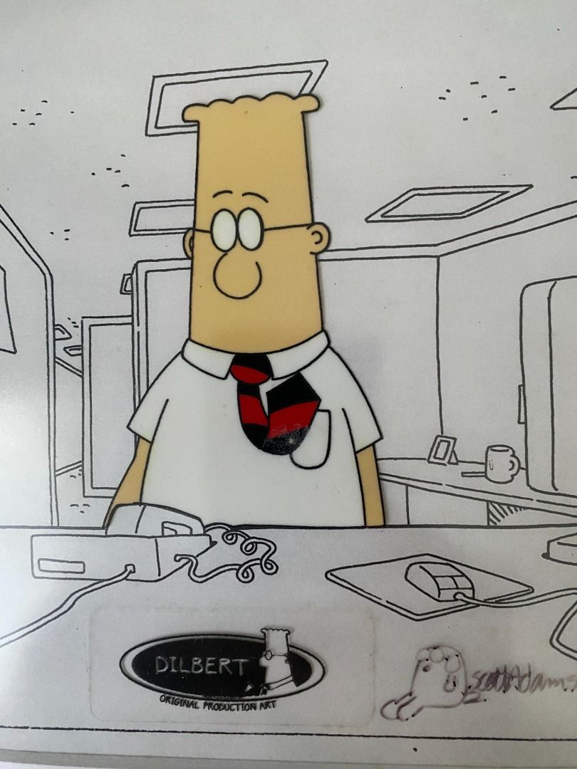 Dilbert Art Cell with Frame on Carousell