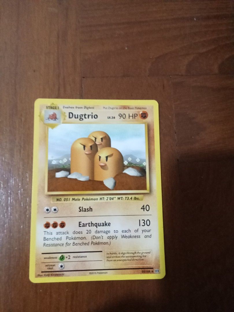 dugtrio pokemon card value 152/165 Antique Dome Fossil main image 1