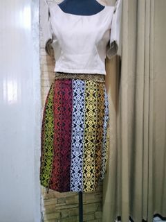 Filipiniana  top with batik skirt