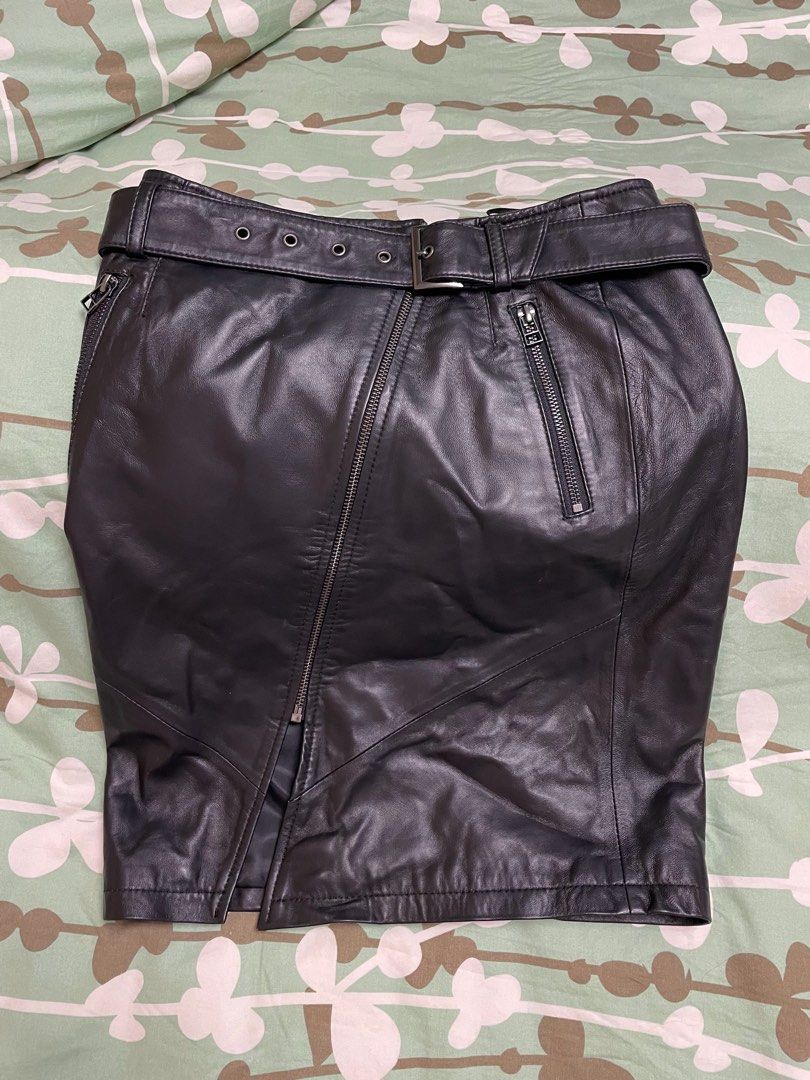 Genuine discount leather skirt