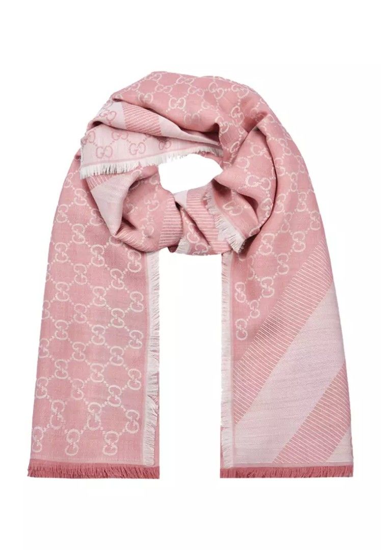 Gucci scarf deals pink grey