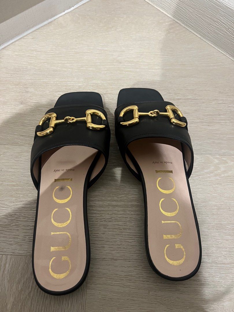 Gucci slide Horsebit Women s Fashion Footwear Flats on Carousell