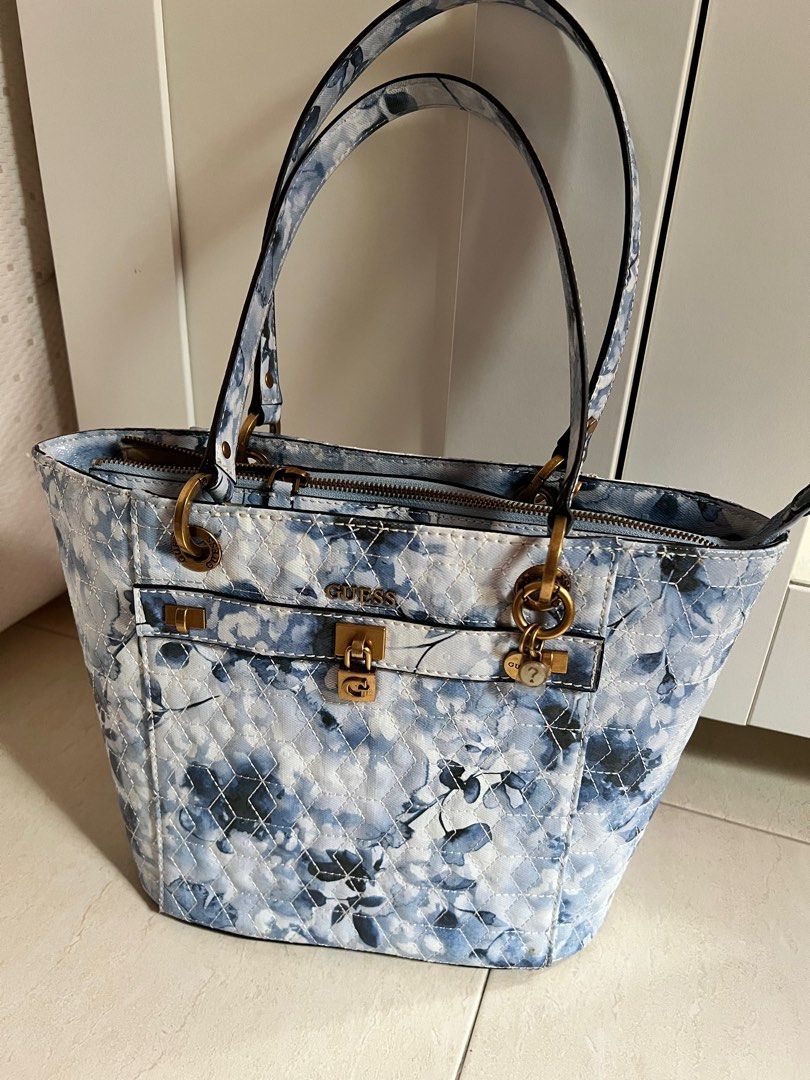 Guess blue floral handbag 2025