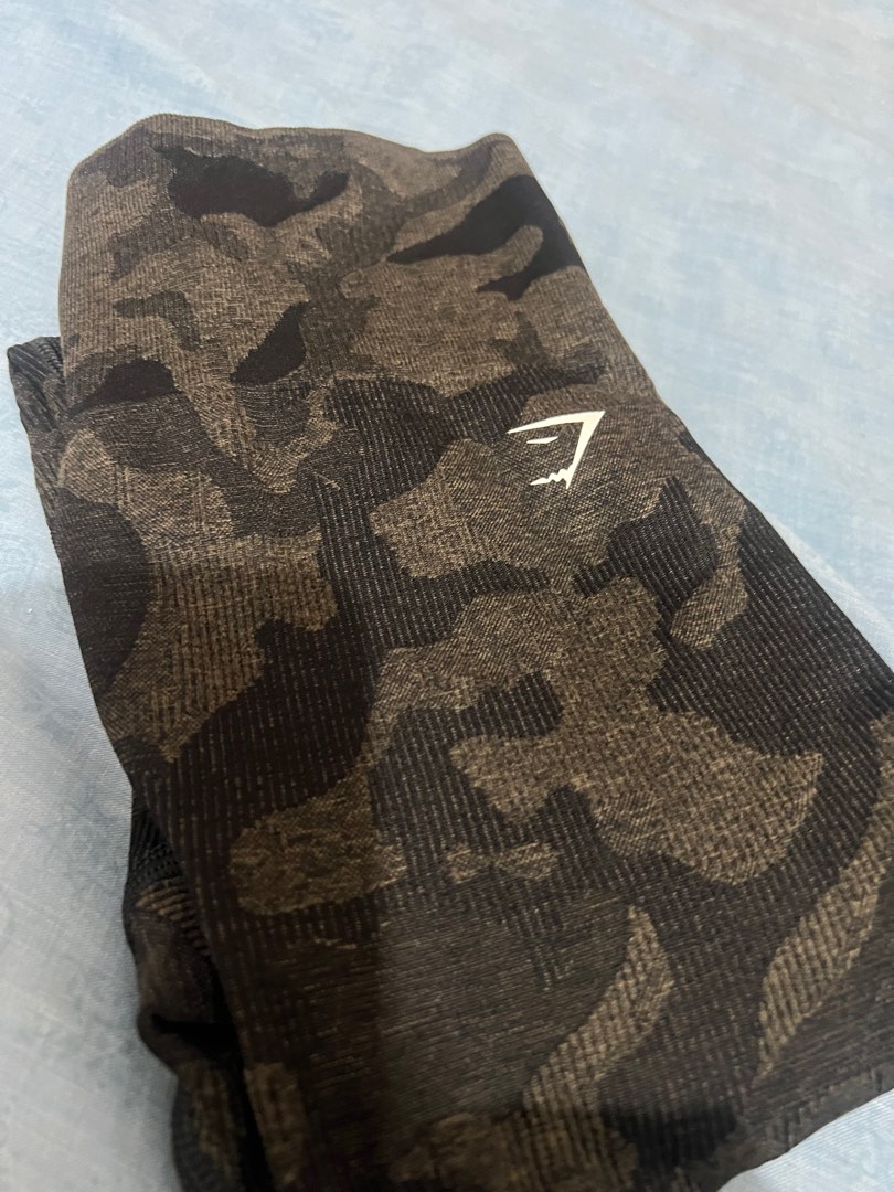 Gymshark adapt camo ribbed leggings, Women's Fashion, Activewear