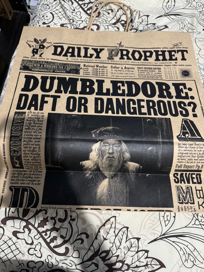 Harry Potter Big Paper Bag (Category: Tote Bags) located in Cavite. Submitted by jaybee28 (Listing ID 1288041724, Image 1). Description: The making of Harry Potter paper bag merch from Warner Bros. Studio Tour Tokyo - The Making of Harry Potter Ticket.