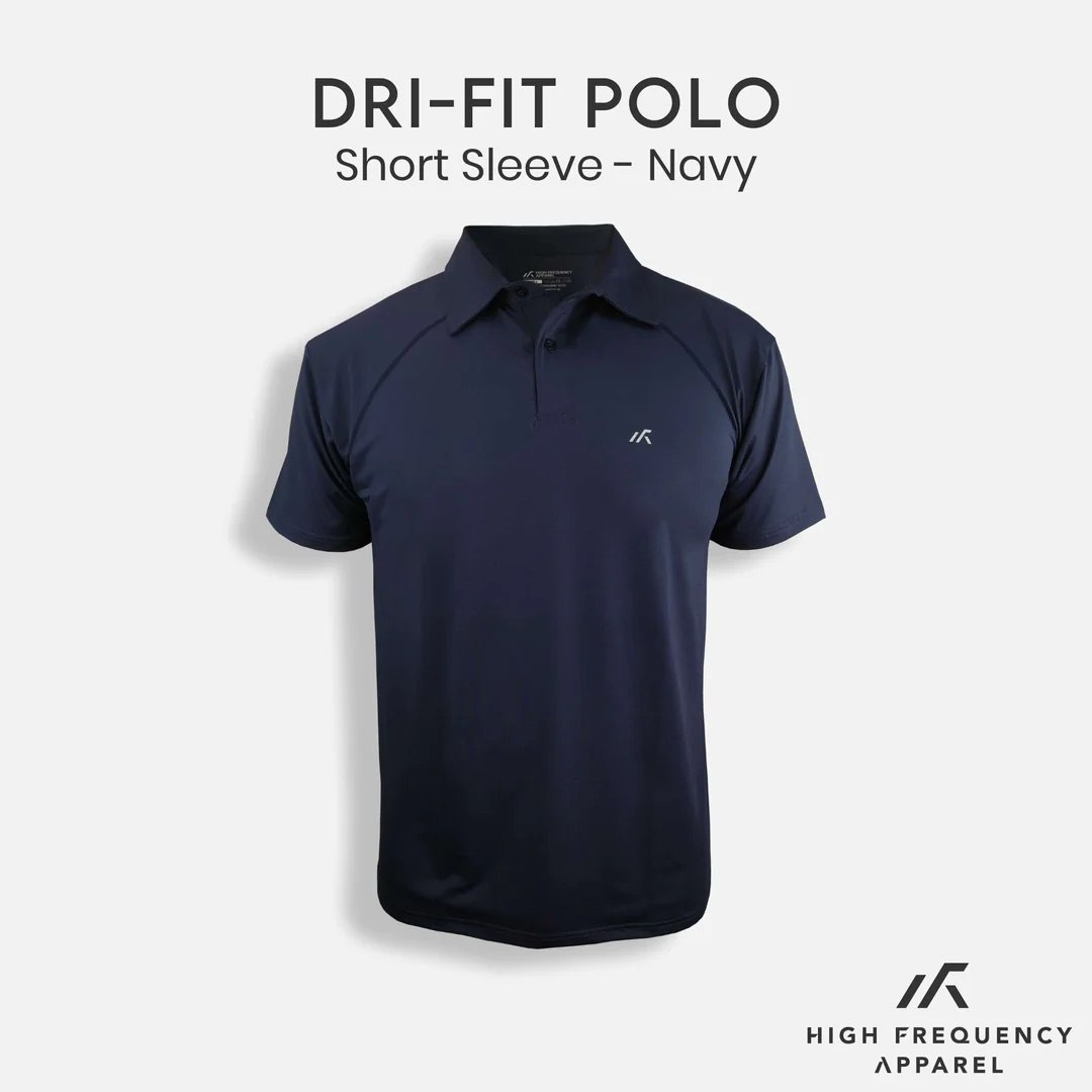 HF apparel navy blue polo tee