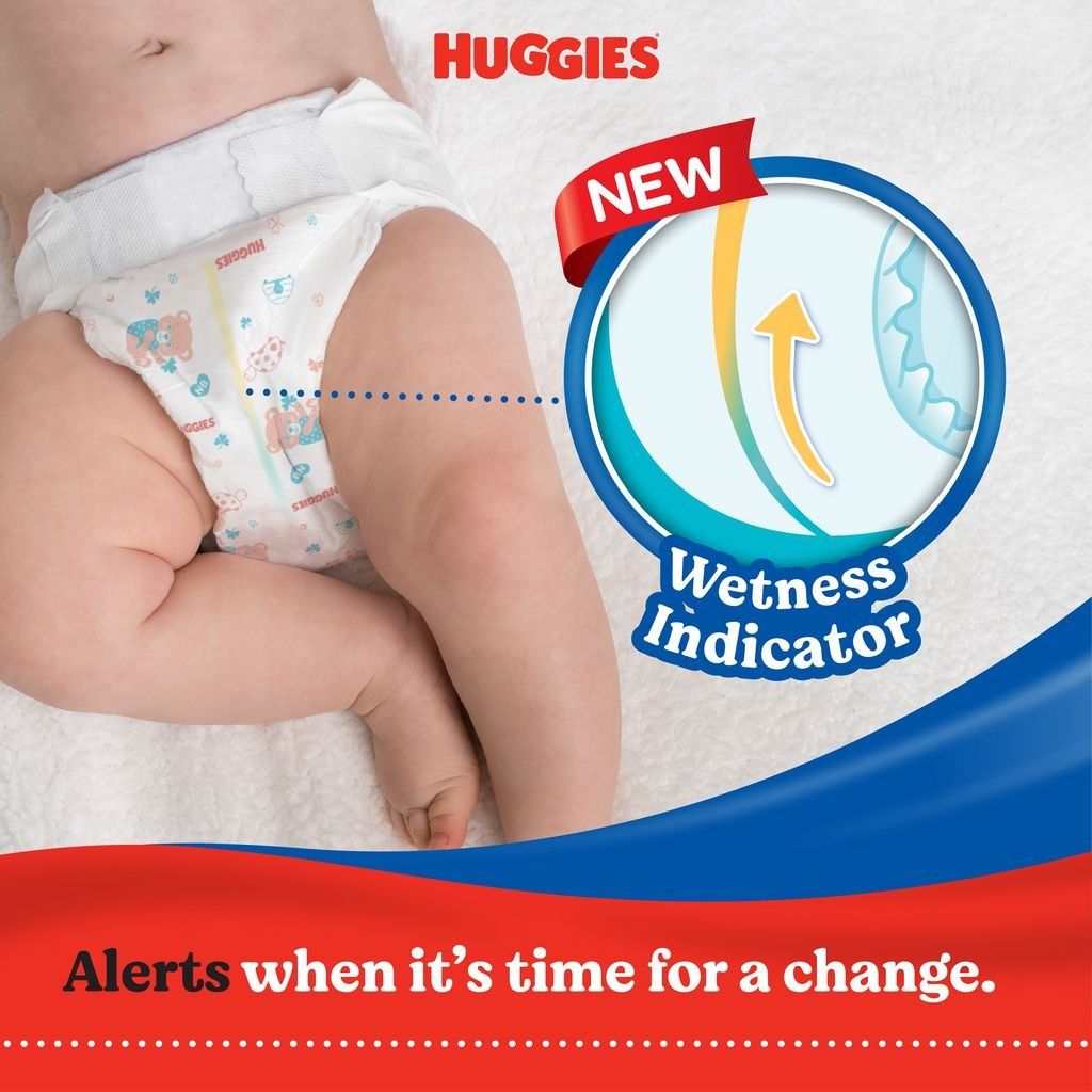 Huggies Dry Tape Diapers for Newborn Baby NB60 S80 (1 Pack) Soft