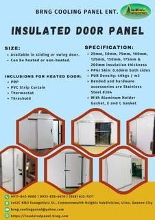 Insulated Sandwich Door Panel & PVC Strip Curtain for Cold Storage