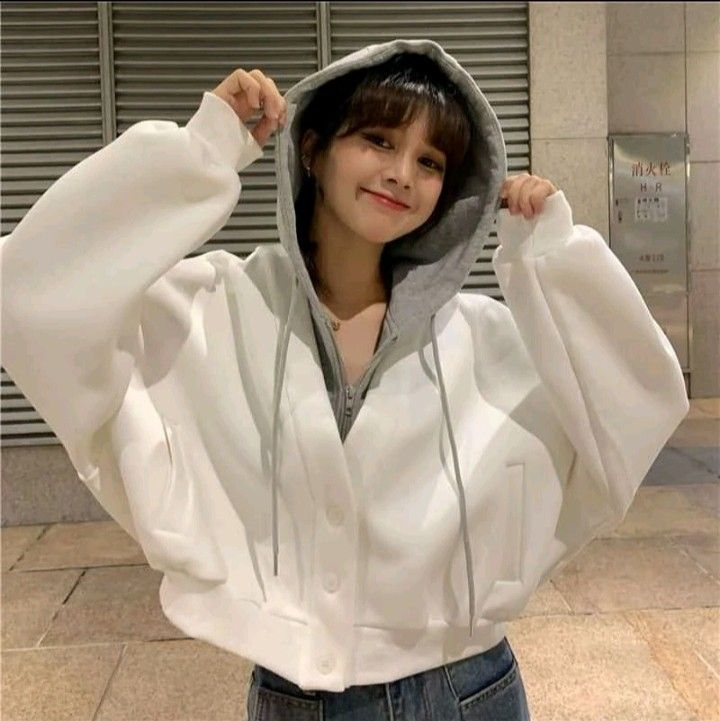 Outfits Style Baju Hoodie Korean Style Baju Sweater Hoodie Wanita