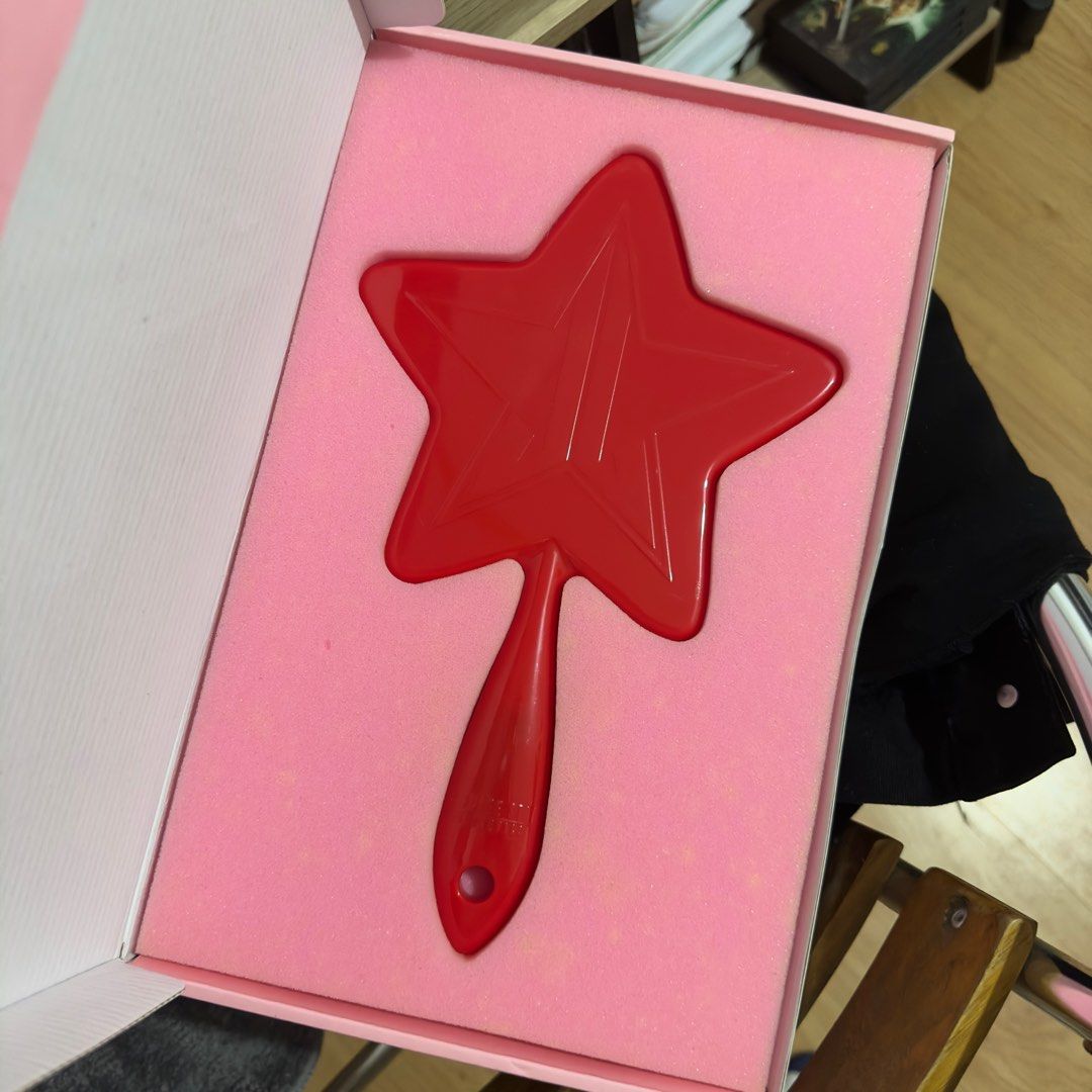 Jeffree Star Hand Mirror in Red (Make up / cosmetics) (Category: Mirrors) located in Baguio. Submitted by miss_misery (Listing ID 1288022273, Image 1). Description: With Box.