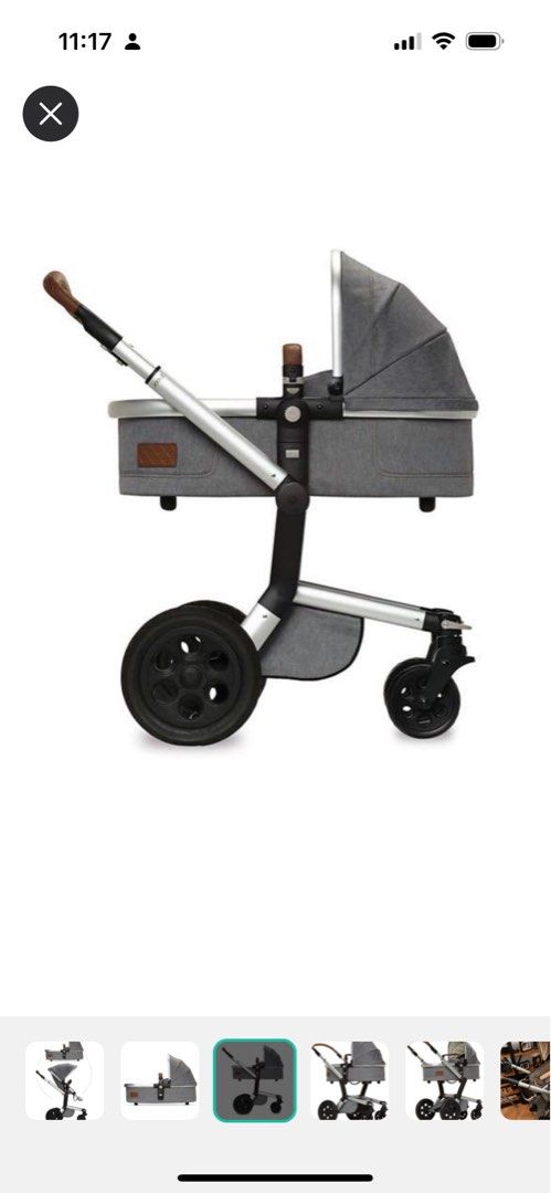Joolz Day Studio Gris Pushchair Stroller with Bassinet Carrycot
