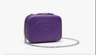 Lacoste CROCO slingbag purple