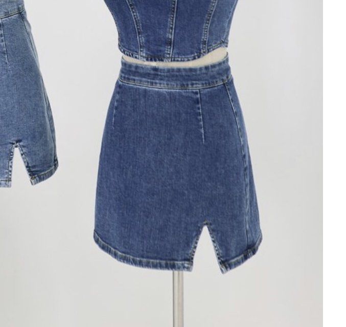 LOVET Material Girl Denim Skort Women s Fashion Bottoms Skirts