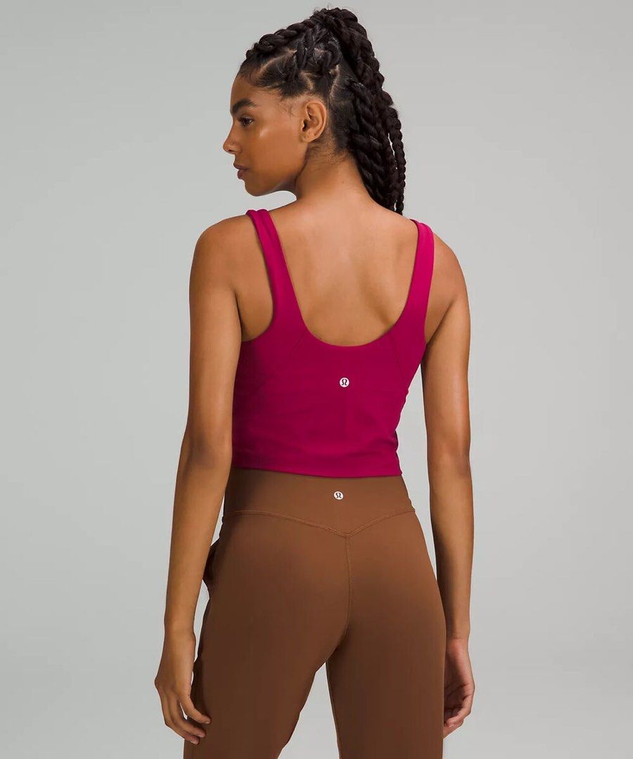 Burgundy Align cropped tank top, lululemon