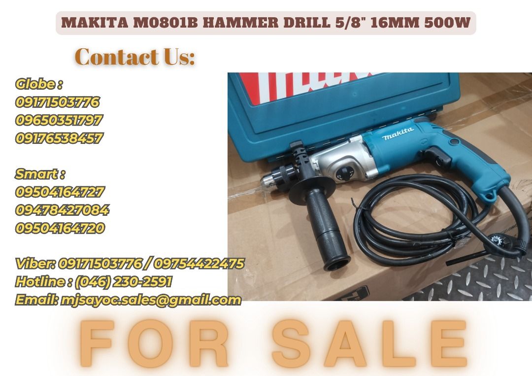 Makita m0801b 16mm heavy duty hammer hotsell drill machine