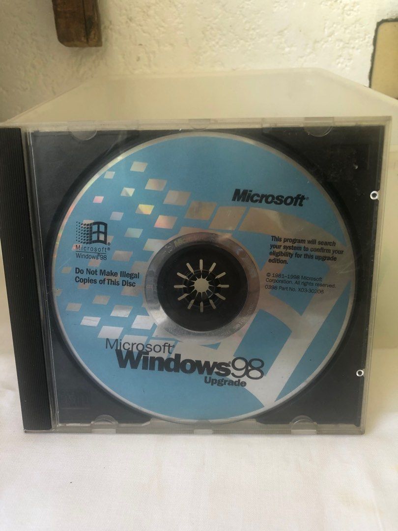 Microsoft Windows 98 Upgrade C2 (Category: Software) located in Paranaque City. Submitted by rookie33 (Listing ID 1287941736, Image 2). Description: decluttering Gcash.