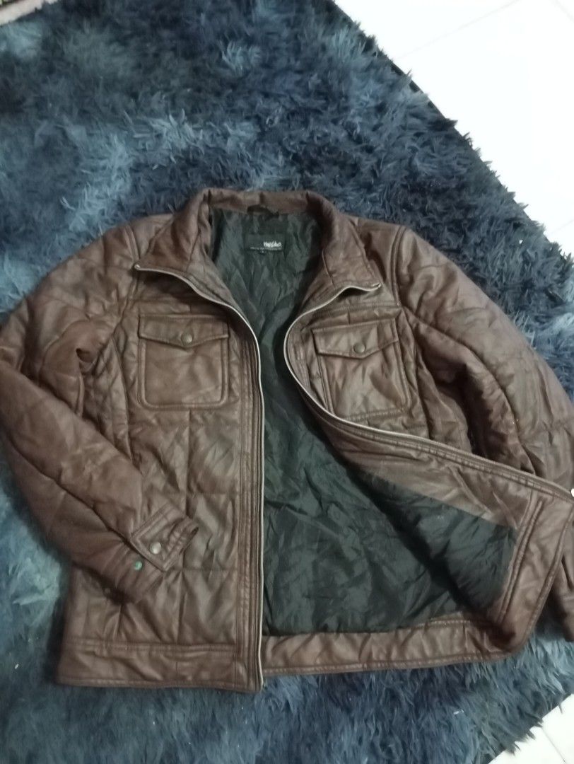 Mossimo leather store jacket mens