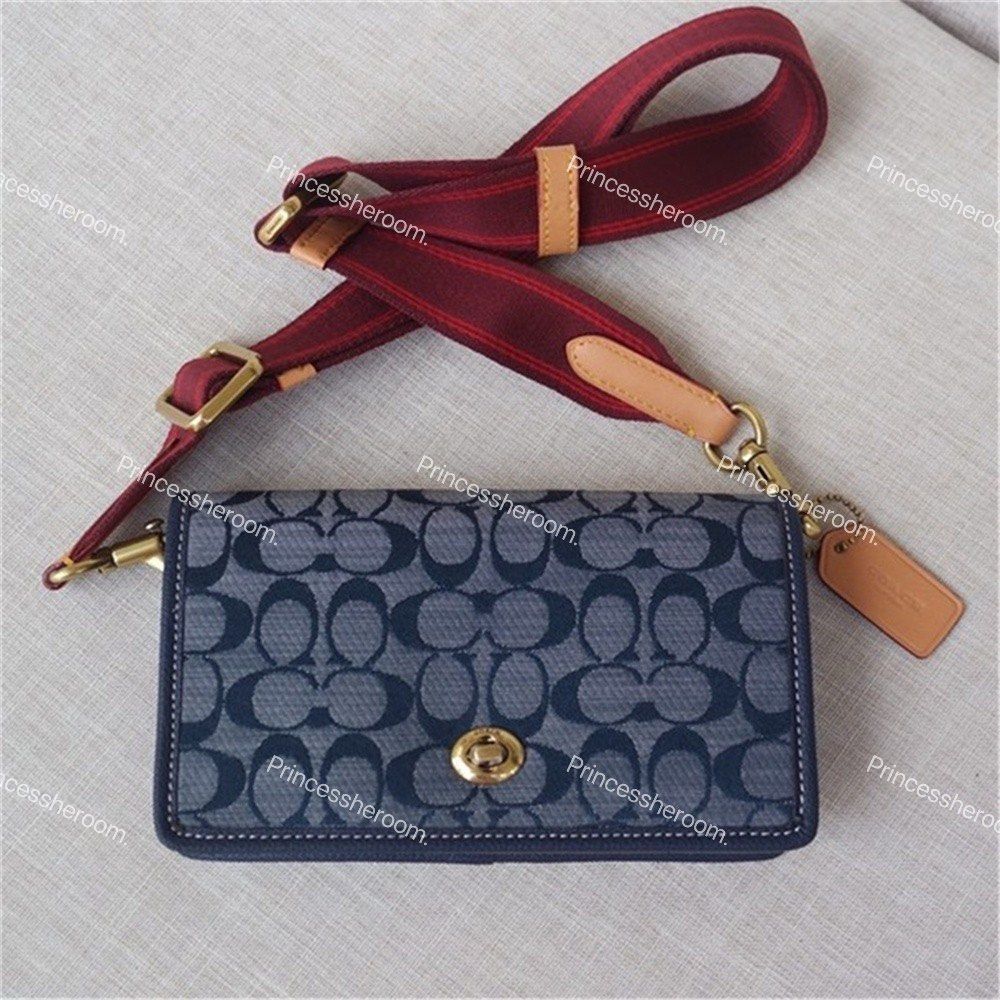 Hayden foldover crossbody in signature chambray outlet