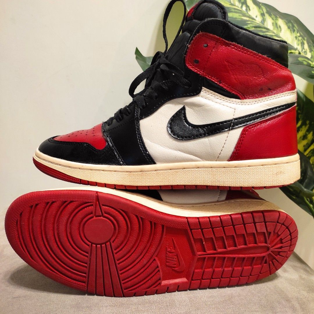 Nike AJ1 Air Jordan 1 Bred Toe Size 44 Insole 280