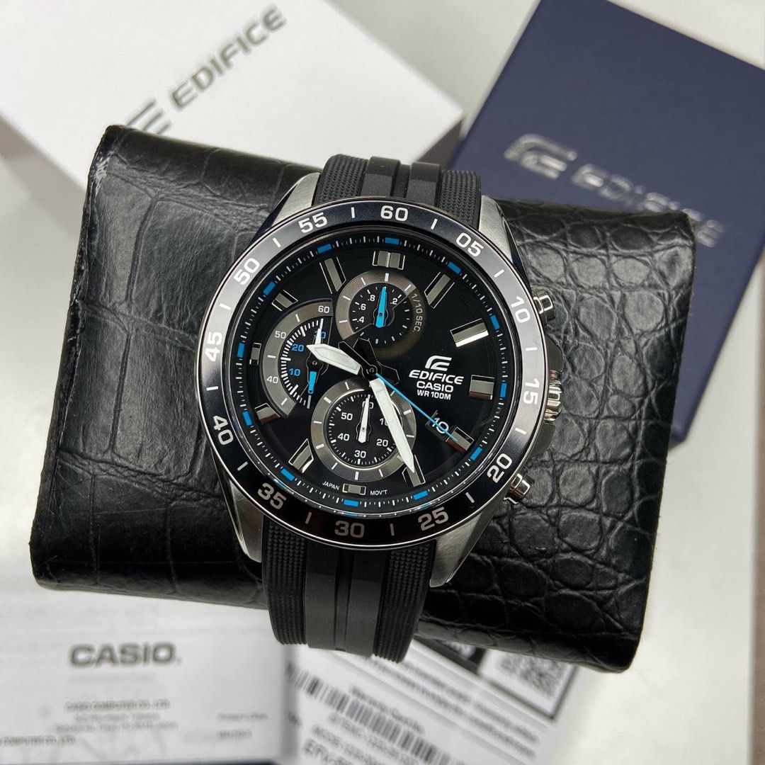 ORIGINAL Casio Edifice EFV 550P 1A Men s Black Sport Resin Band Watch Men s Fashion Watches Accessories Watches on Carousell