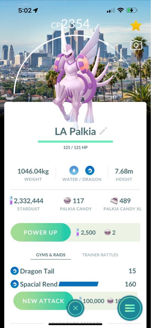 Pokmon Go - Palkia & Dialga Origin with Los Angeles Location card, Video  Gaming, Gaming Accessories, In-Game Products on Carousell