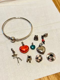 Pandora Moments 手鐲 925銀 加 pandora / links of london 串飾 /吊墜64205968466817110