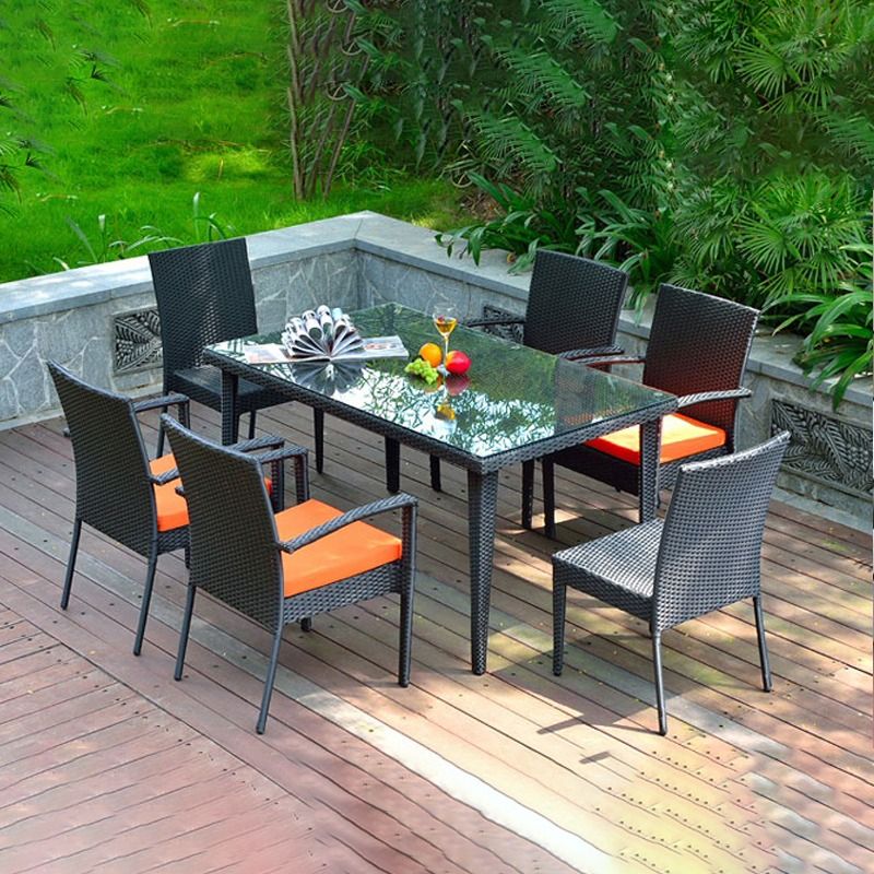 Rattan dining 2024 set in stock