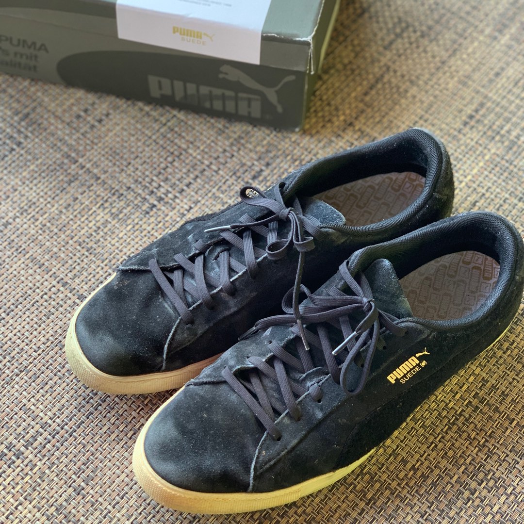 Puma suede black best sale gum