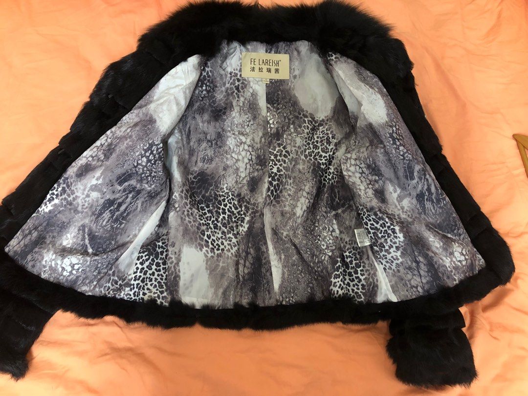 Rabbit discount fur coat