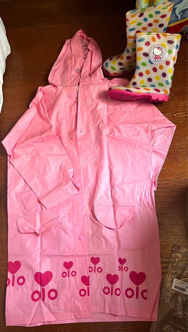 Rain boots Rain coat set