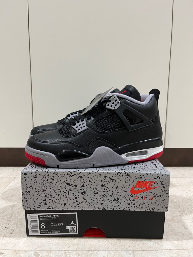 UNDER RETAIL Nike Bred Jordan 4 Men s Fashion Footwear