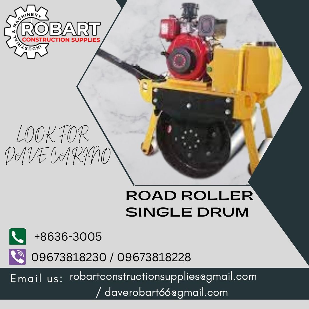 ROAD ROLLER SINGLE DRUM (Category: Construction Tools & Equipment) located in Caloocan City. Submitted by gabo. (Listing ID 1288008237, Image 1). Description: SALE❗ ❗ ❗ SALE❗ ❗ ❗ SALE❗ ❗ ❗ BRAND: TITAN MODEL: TST-RRSD35 WATER TANK: 35L OIL TANK: 3.5L LOOK FOR: Dave T. Cariño 0 9 6 7 3 8 1 8 2 2 8 / 0 9 6 7 3 8 1 8 2 3 0 7 7 4 6-6 1 4 8 / 7 0 0 2- 2 8 7 2 / 8 6 3 6-3 0 0 5 𝑹𝑶𝑩𝑨𝑹𝑻 𝑪𝑶𝑵𝑺𝑻𝑹𝑼𝑪𝑻𝑰𝑶𝑵 𝑺𝑼𝑷𝑷𝑳𝑰𝑬𝑺 📍 S&L BUILDING, 1ST