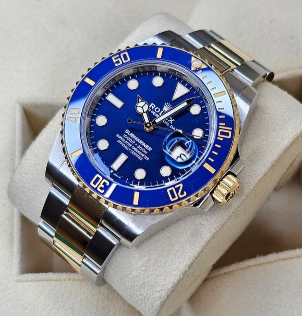 Rolex Submariner Half Gold Blue Dial