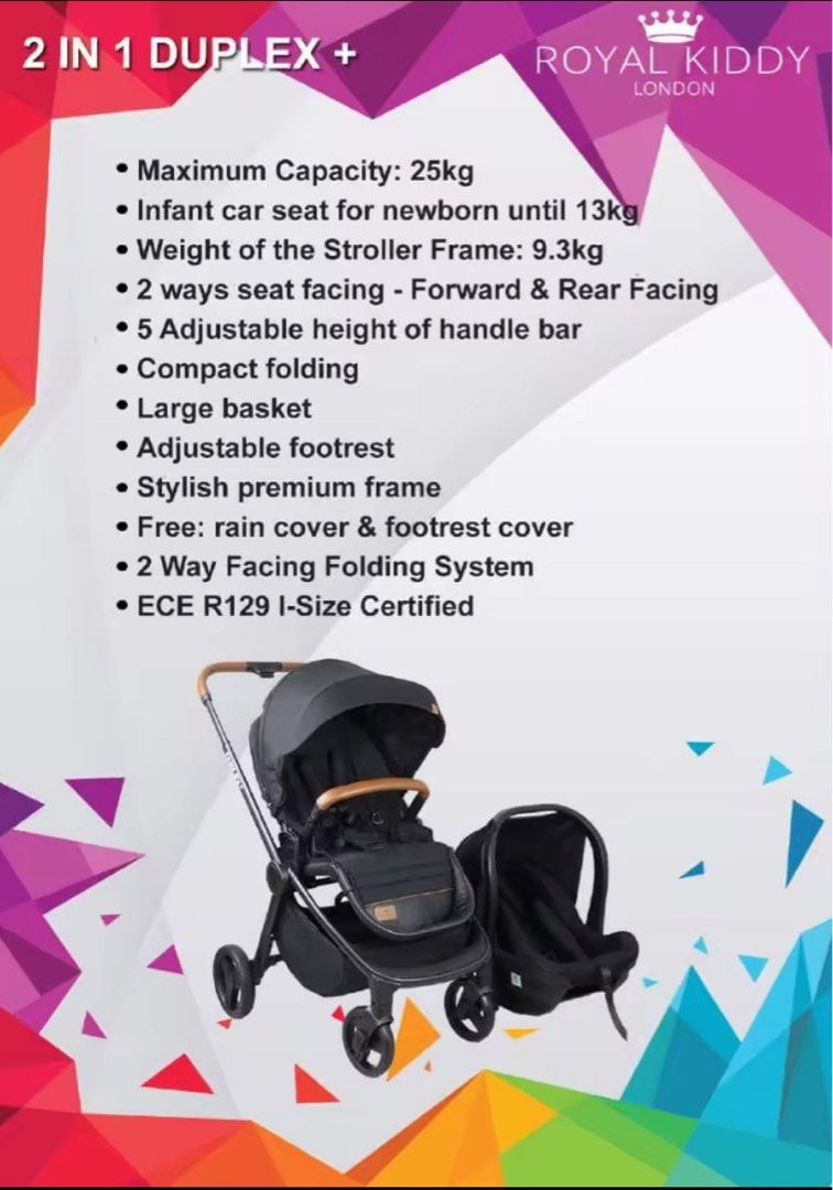 Royal Kiddy Duplex Stroller Babies Kids Going Out Strollers on Carousell