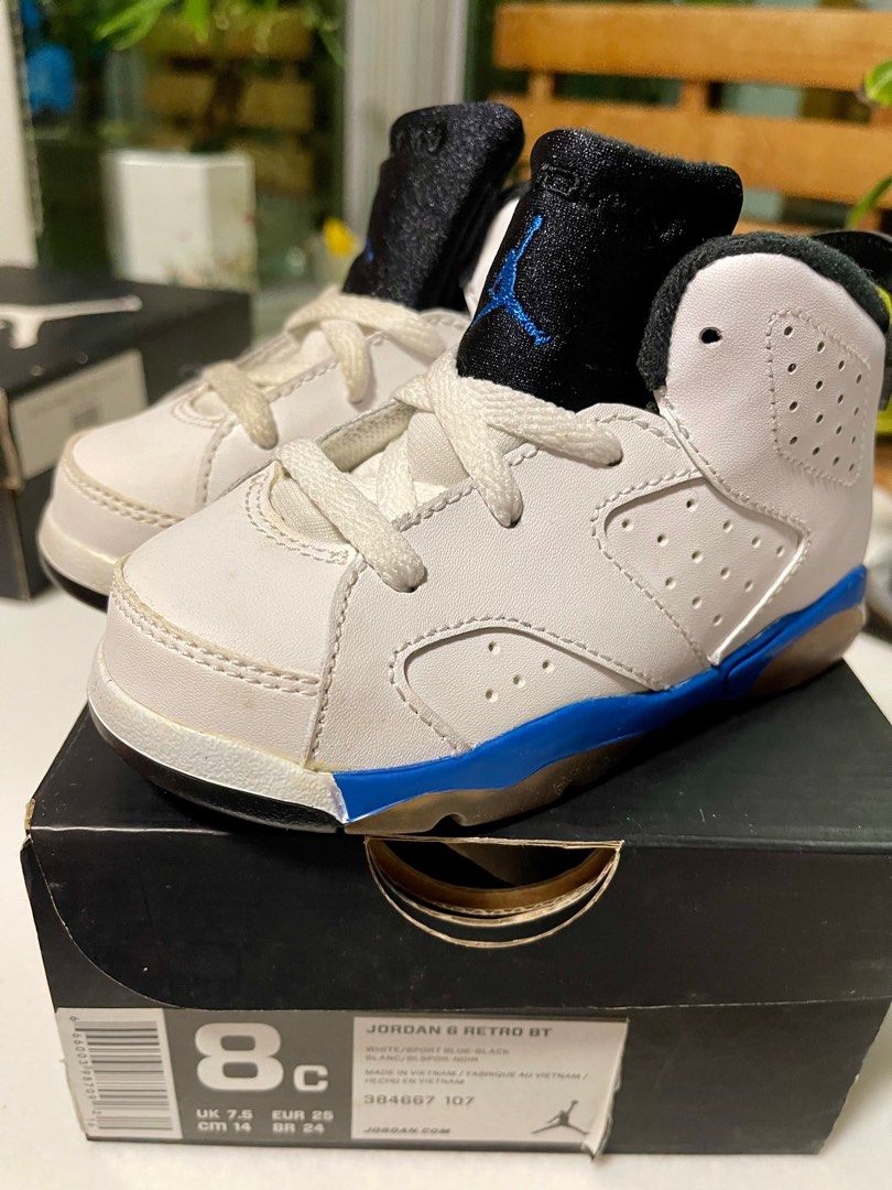 Sale Air Jordan AJ6 14cm 8c sport Blue OG Deadstock Carousell
