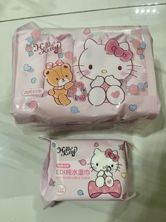 Sanrio hello kitty 5pcs wipes japan