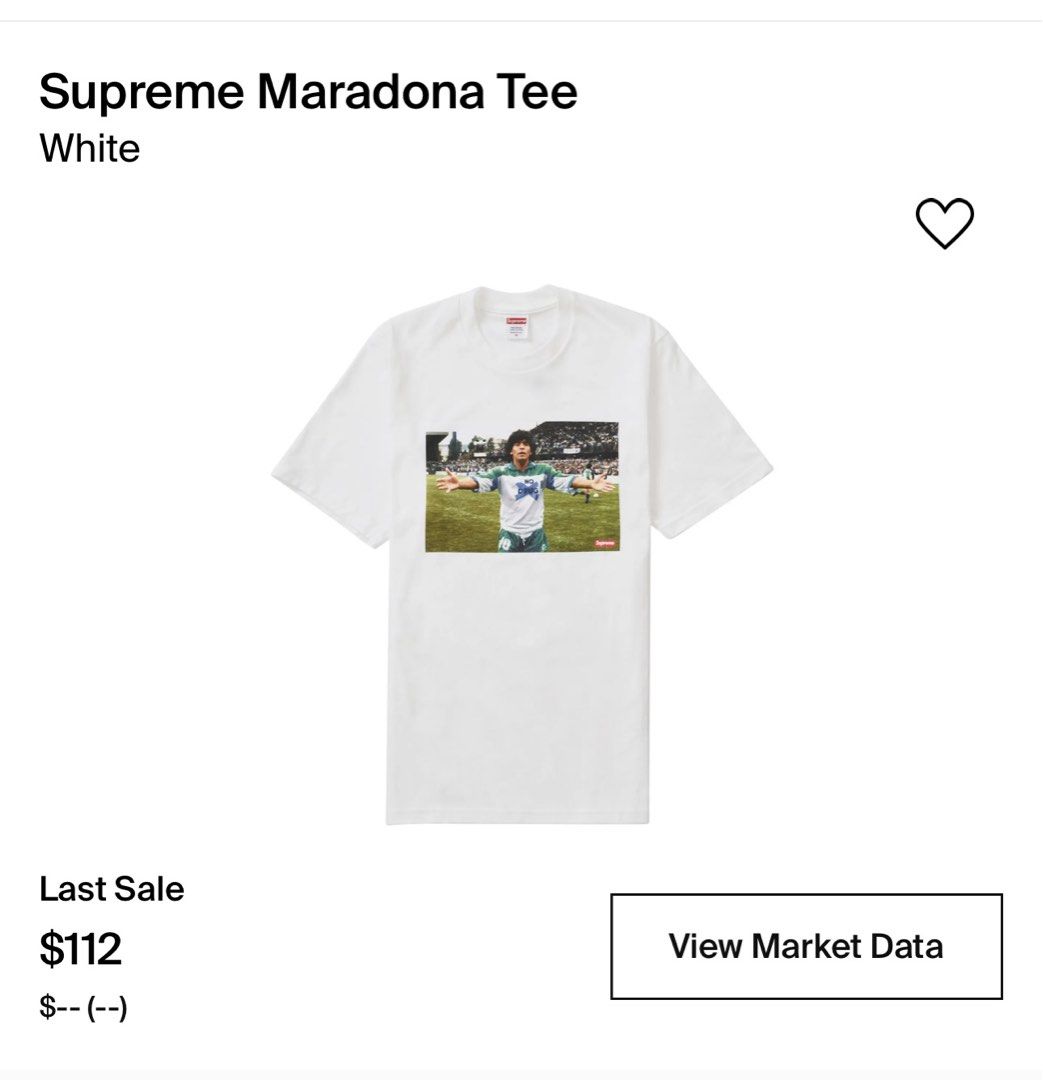 Buy Supreme Maradona Tee 'Black' - SS24T31 BLACK | GOAT