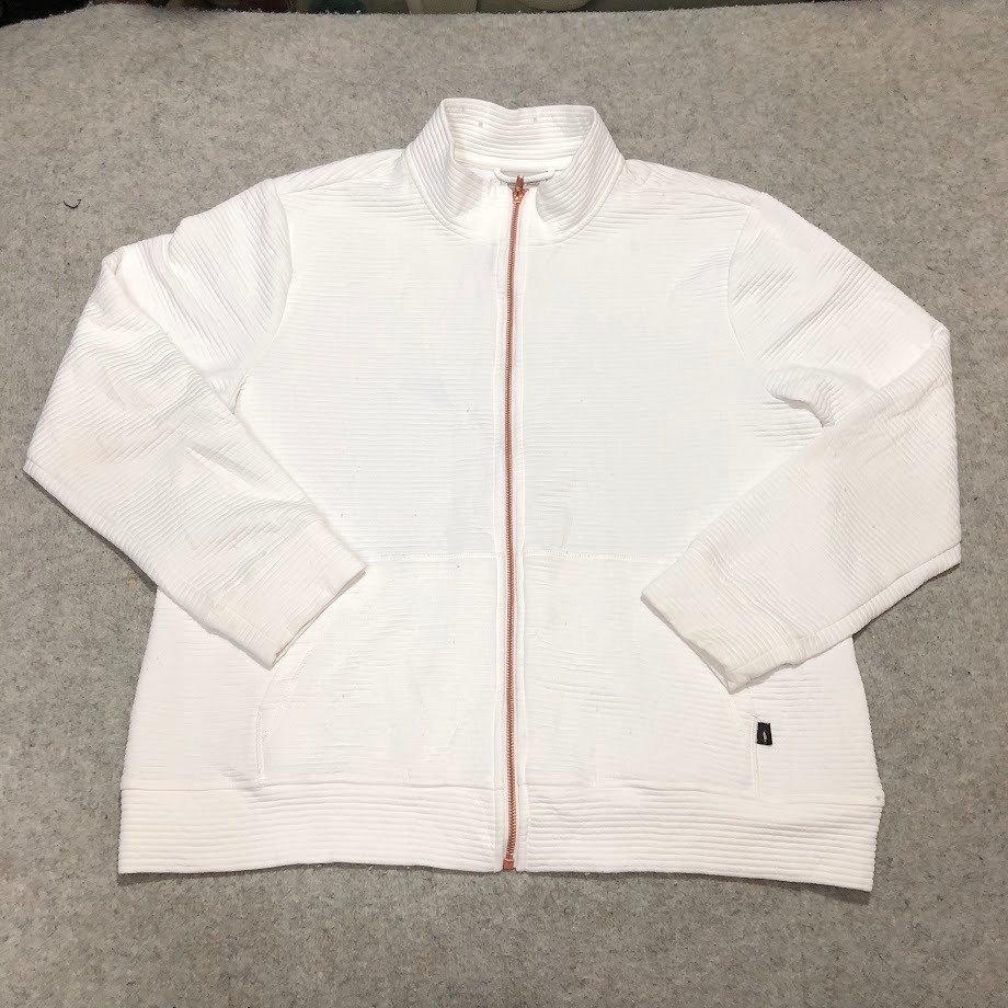 White hoodless jacket online