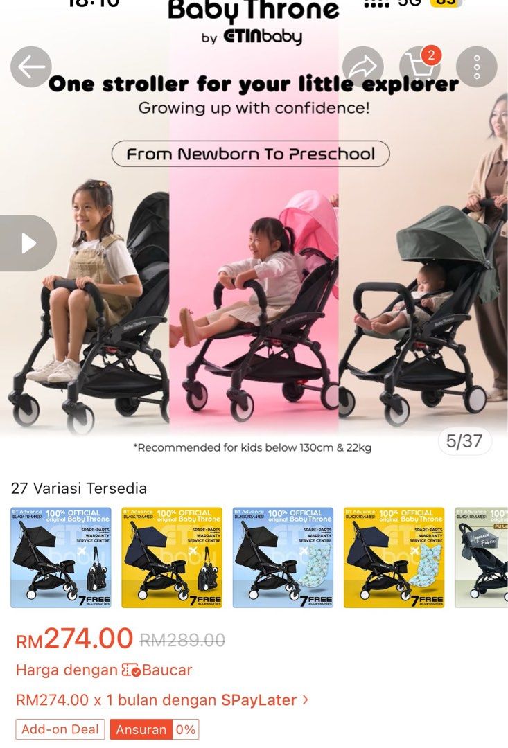 stroller baby throne Babies Kids Going Out Strollers on Carousell
