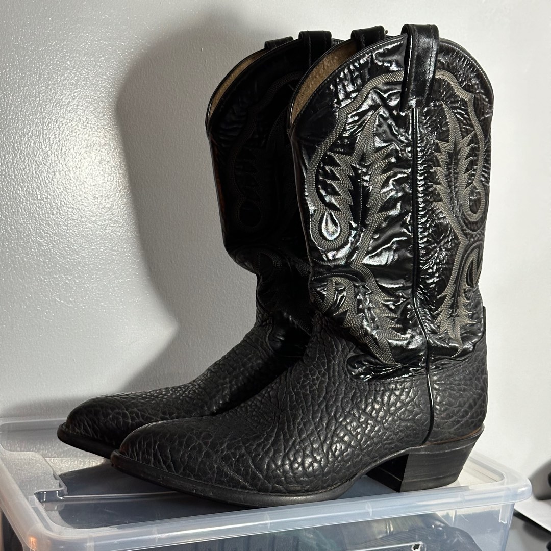 Tony Lama Gold Label Authentic Elephant Skin Cowboy Boots Men s