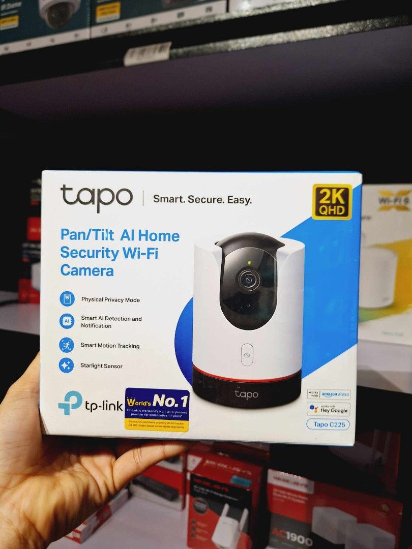 ✓TP-Link Tapo C225 2K Pan/Tilt AI Home Security CCTV Starlight WiFi  Wireless Camera, Furniture & Home Living, Security & Locks, Security  Systems & CCTV Cameras on Carousell