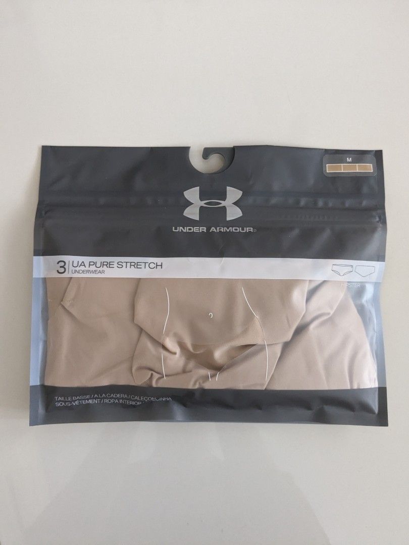 Under Armour UA Women's Pure Stretch Hipster 3-Pack, Women's Fashion, New  Undergarments & Loungewear on Carousell