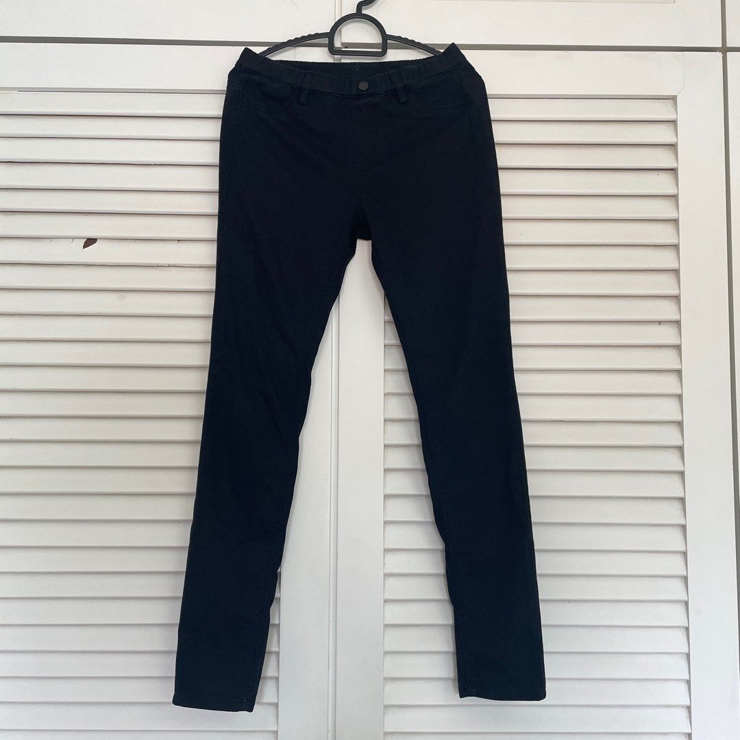 Uniqlo black jeggings, Women's Fashion, Bottoms, Other Bottoms on Carousell
