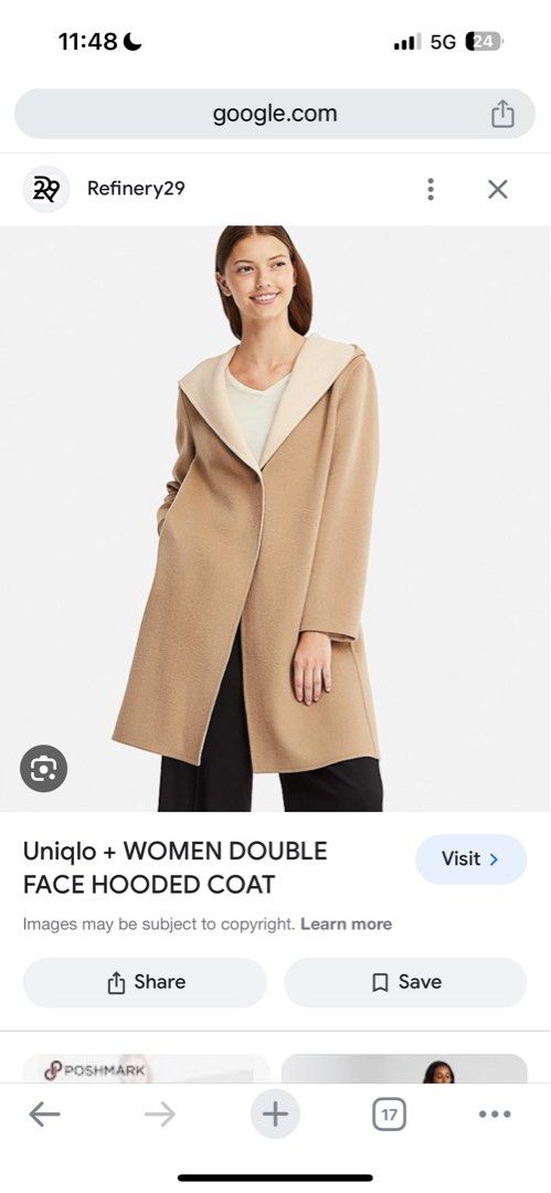 Uniqlo double discount face hooded coat