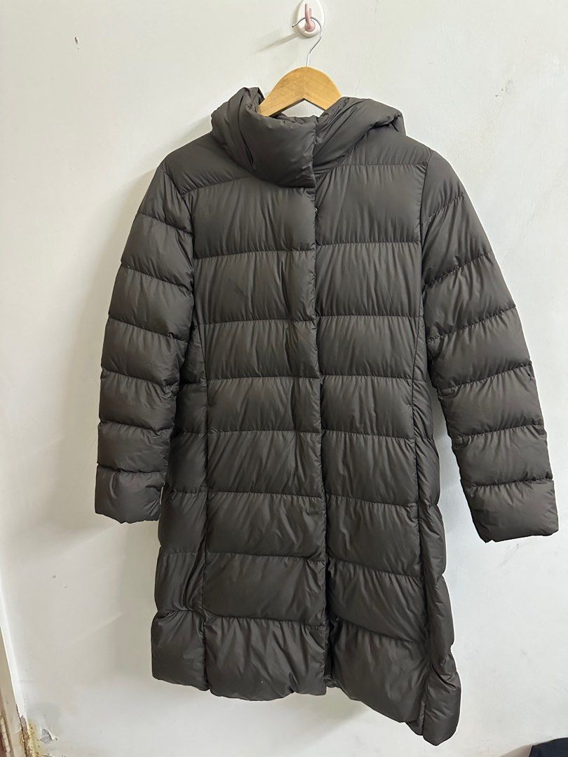 Women ultra light cheap down stretch hooded coat