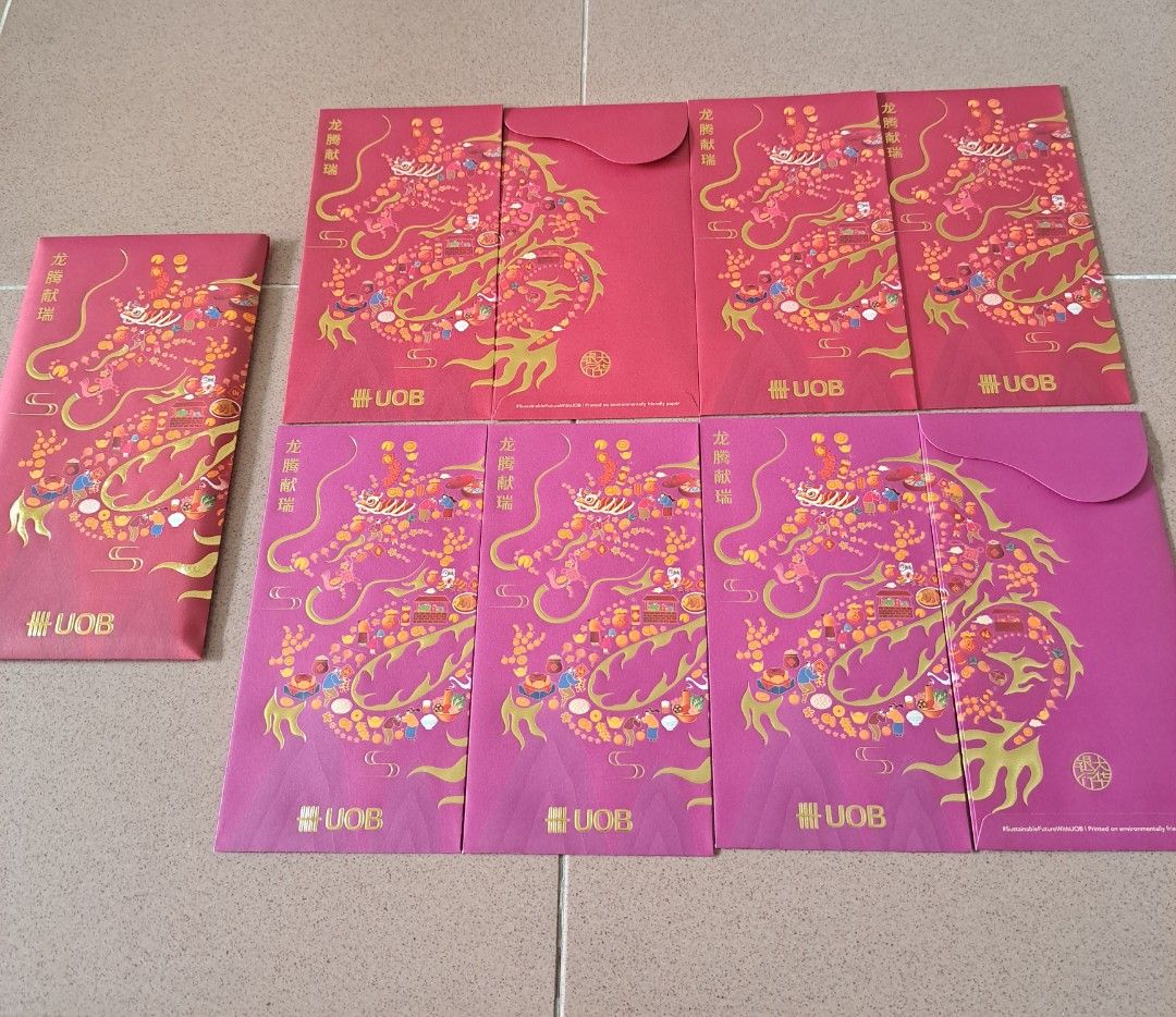 [3 for 10] UOB Privilege 2024 red packets / ang bao, Hobbies & Toys