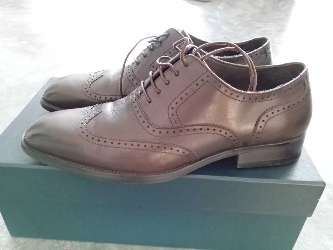 Walnut Leather Brogue shoes Men s Fashion Footwear Dress Shoes