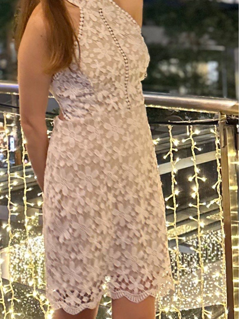 slim fit dress slacks GEMMA MAXI DRESS WHITE