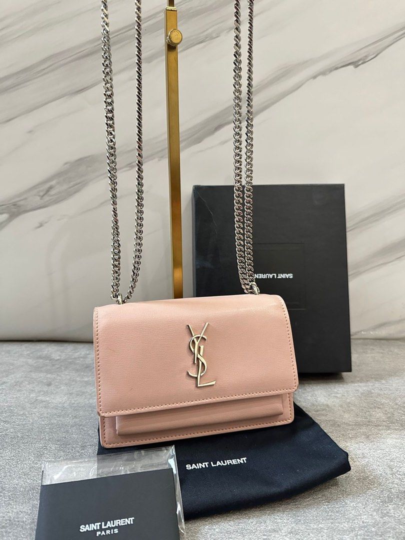 Ysl Pink Saint Laurent Portemonnaie Sale Mini Sunset Saint Laurent